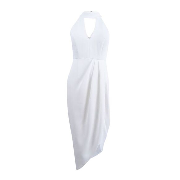 X By Xscape Women's Petite Choker-Neck Crepe Gown - Ivory - Picture 1 of 2